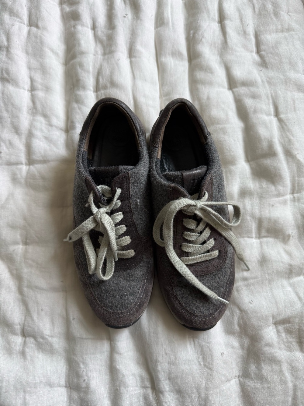 Paul Green Merino wool and leather sneakers